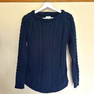 LL Bean Womens Signature Cotton Fisherman Tunic Sweater (Size XS)